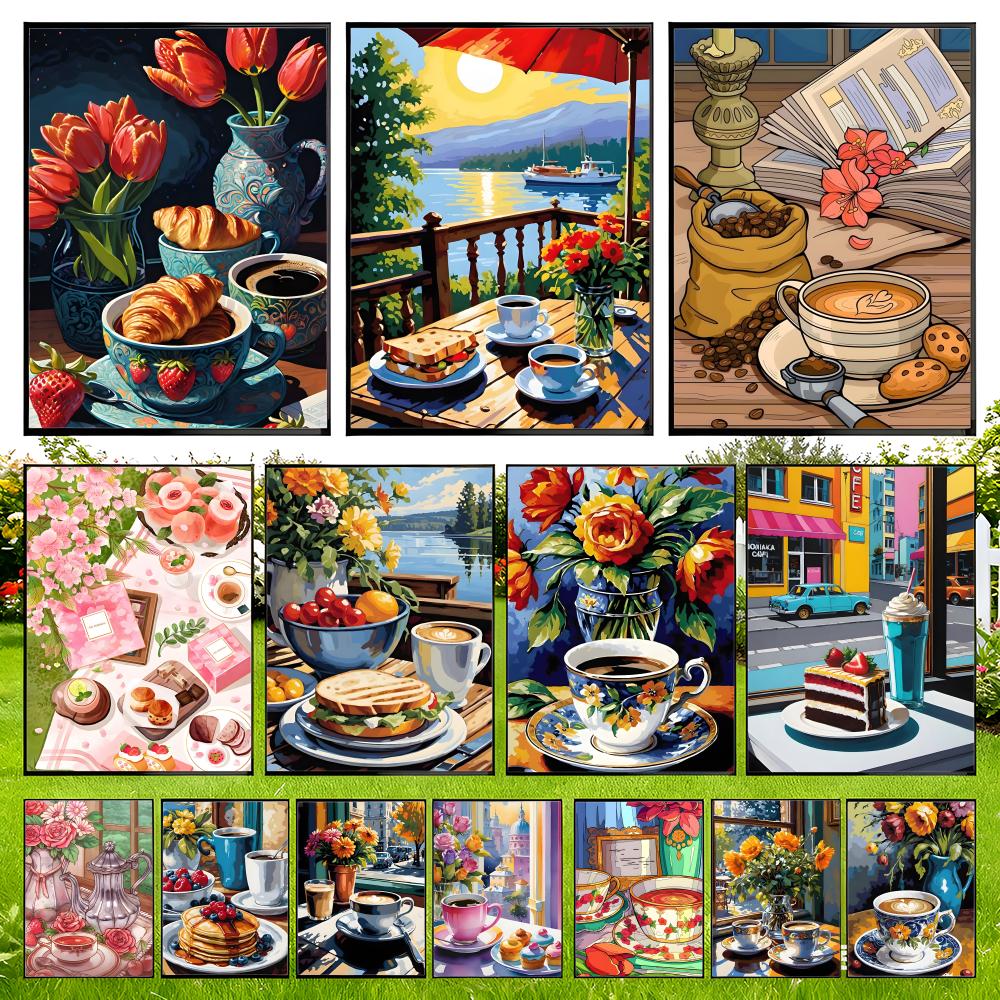 Coffee Tea Images - Affiche de classe confortable avec motif