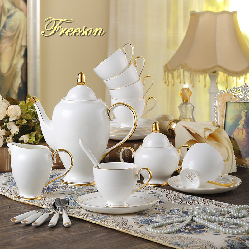 Coffee Tea Sugar - Grace Sophia-Service à café en porcelaine,